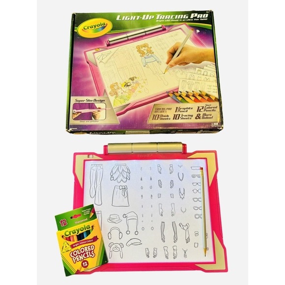 Crayola Other - Crayola Light Up Tracing Pad Pink, Drawing Pads for Kids Art Creative Education